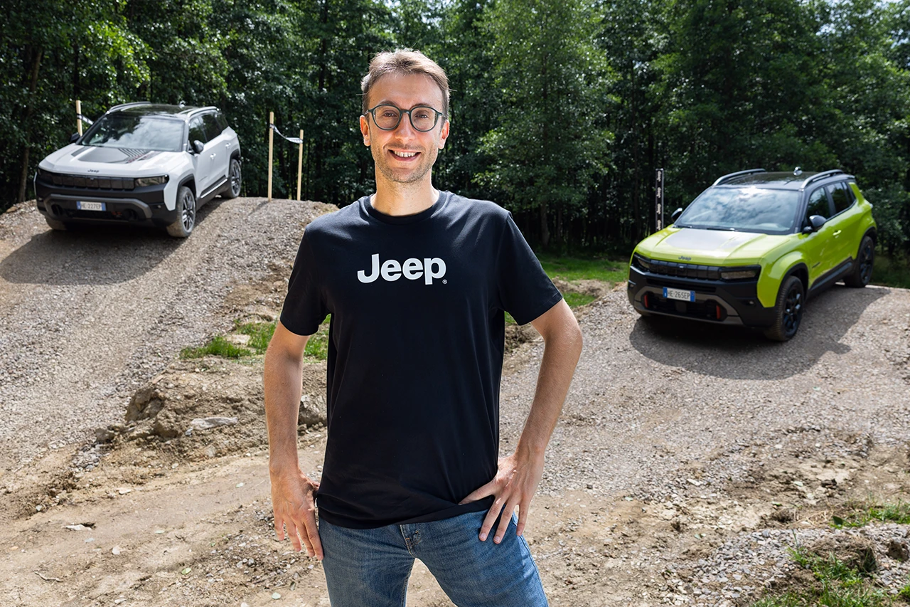 Fabio Carli, Head of Jeep Product Marketing, at the Freedom in Motion Jeep event